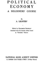 Political Economy A Beginner's Course