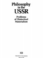 Philosophy In The USSR - Problems of Dialectical Materialism