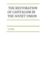 The Restoration Of Capitalism in The Soviet Union