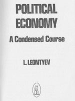 Political Economy A Condensed Course