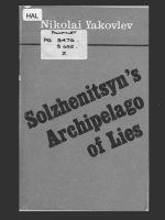 Solzenitsyn's Archipelago of Lies