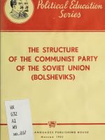 The Structure Of Communist Party of CPSU