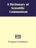 A Dictionary of Scientific Communism