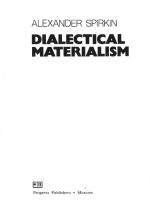 Dialectical Materialism by Spirkin