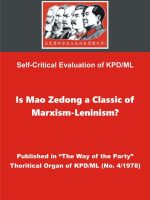 Is Mao Zedong a Classic of Marxisn Leninism?